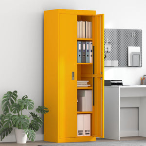 Armadio con archiviazione 2 pcs Giallo senape 60 x 40 x 180 cm 3406199