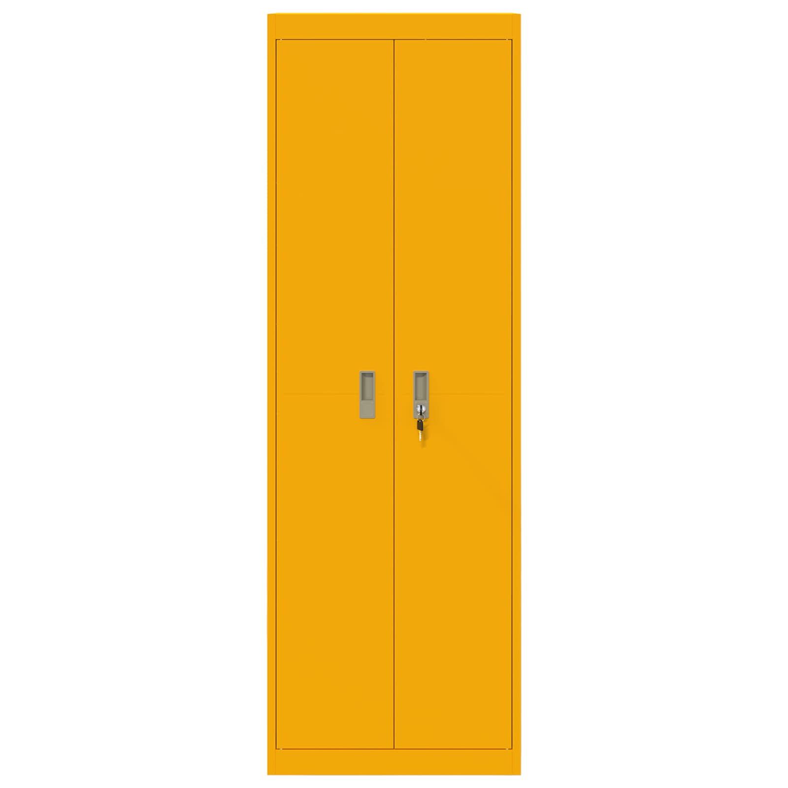 Armadio con archiviazione 2 pcs Giallo senape 60 x 40 x 180 cm 3406199