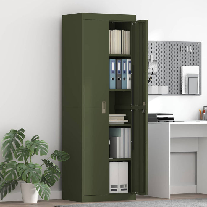 Armadio con archiviazione 2 pcs Verde oliva 60 x 40 x 180 cm 3406200