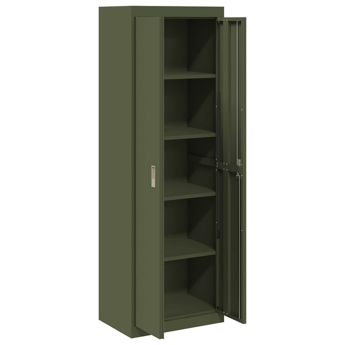 Armadio con archiviazione 2 pcs Verde oliva 60 x 40 x 180 cm 3406200