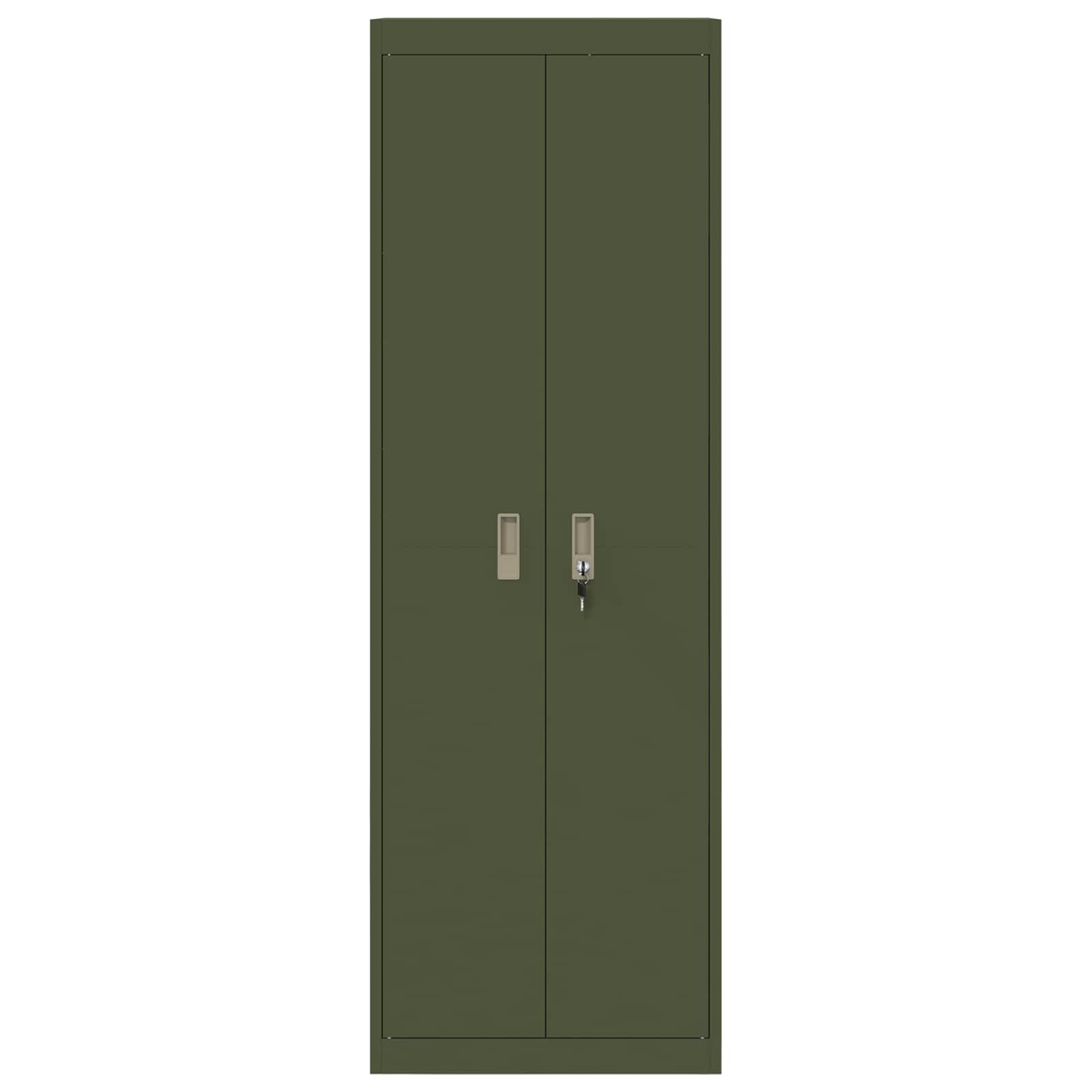Armadio con archiviazione 2 pcs Verde oliva 60 x 40 x 180 cm 3406200