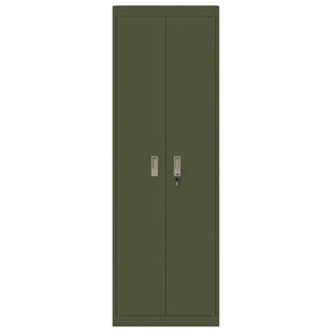 Armadio con archiviazione 2 pcs Verde oliva 60 x 40 x 180 cm 3406200