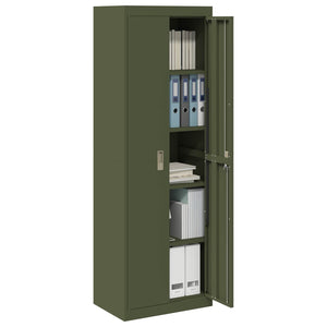 Armadio con archiviazione 2 pcs Verde oliva 60 x 40 x 180 cm 3406200