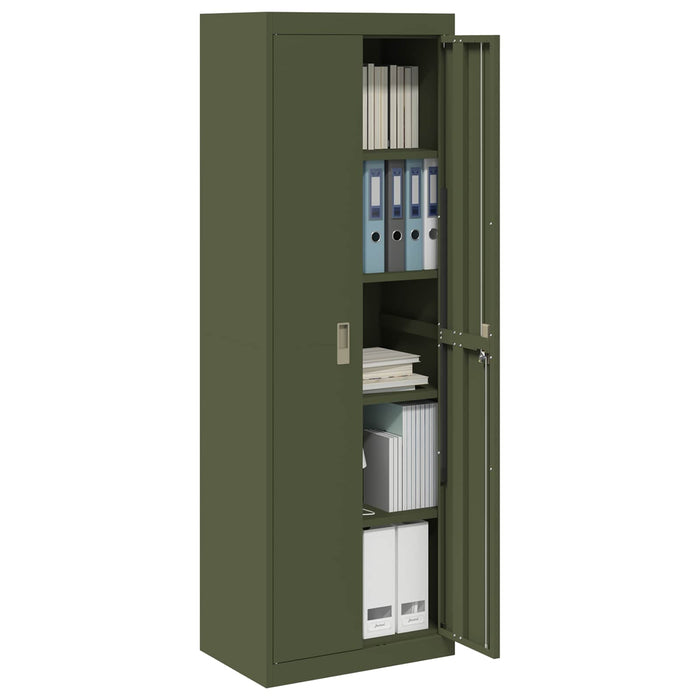 Armadio con archiviazione 2 pcs Verde oliva 60 x 40 x 180 cm 3406200