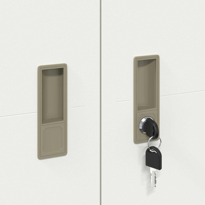 Armadio 2 pcs Bianco 60 x 40 x 180 cm Acciaio laminato a freddo 3406201