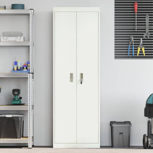 Armadio 2 pcs Bianco 60 x 40 x 180 cm Acciaio laminato a freddo 3406201