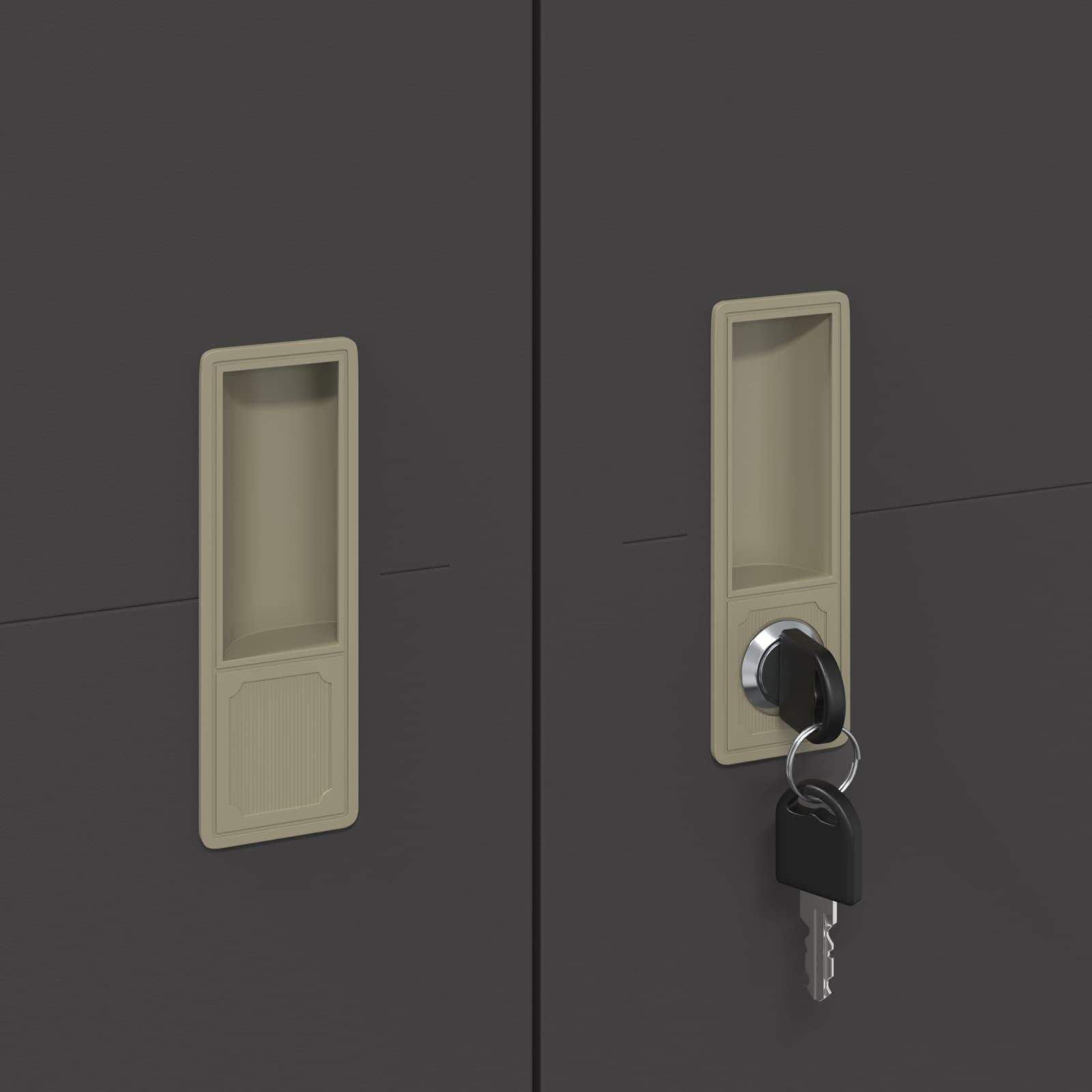 Armadio 2 pcs Nero 60 x 40 x 200 cm Acciaio laminato a freddo 3406202