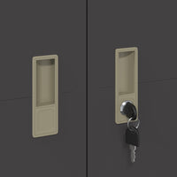 Armadio 2 pcs Nero 60 x 40 x 200 cm Acciaio laminato a freddo 3406202