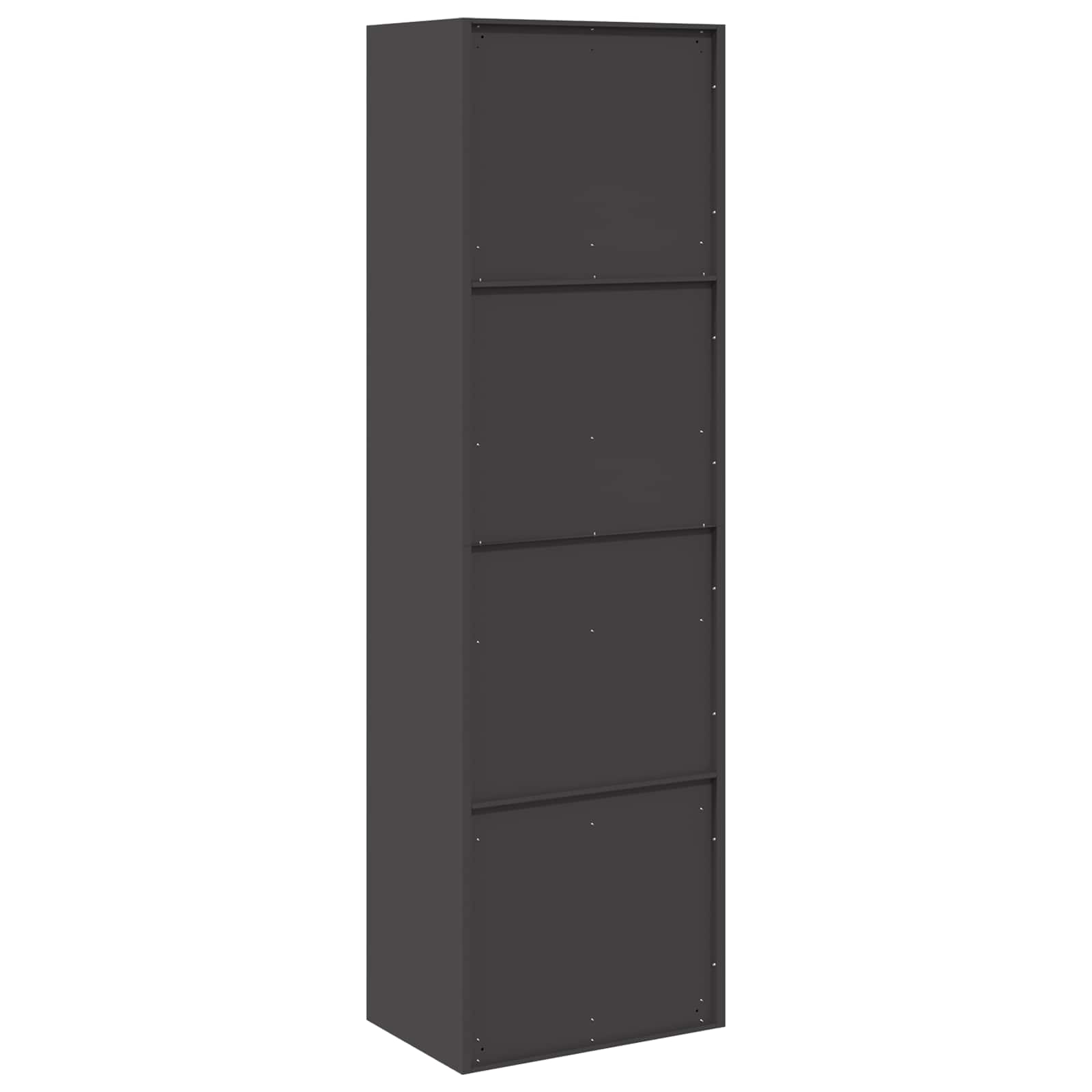 Armadio 2 pcs Nero 60 x 40 x 200 cm Acciaio laminato a freddo 3406202
