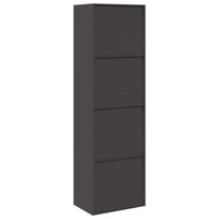 Armadio 2 pcs Nero 60 x 40 x 200 cm Acciaio laminato a freddo 3406202