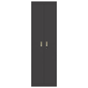 Armadio 2 pcs Nero 60 x 40 x 200 cm Acciaio laminato a freddo 3406202