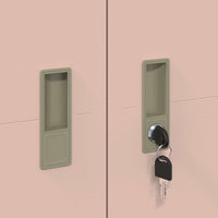 Armadio 2 pcs Rosa 60 x 40 x 200 cm Acciaio laminato a freddo 3406203