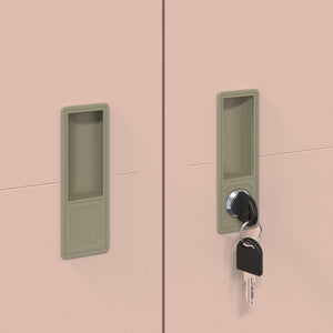 Armadio 2 pcs Rosa 60 x 40 x 200 cm Acciaio laminato a freddo 3406203