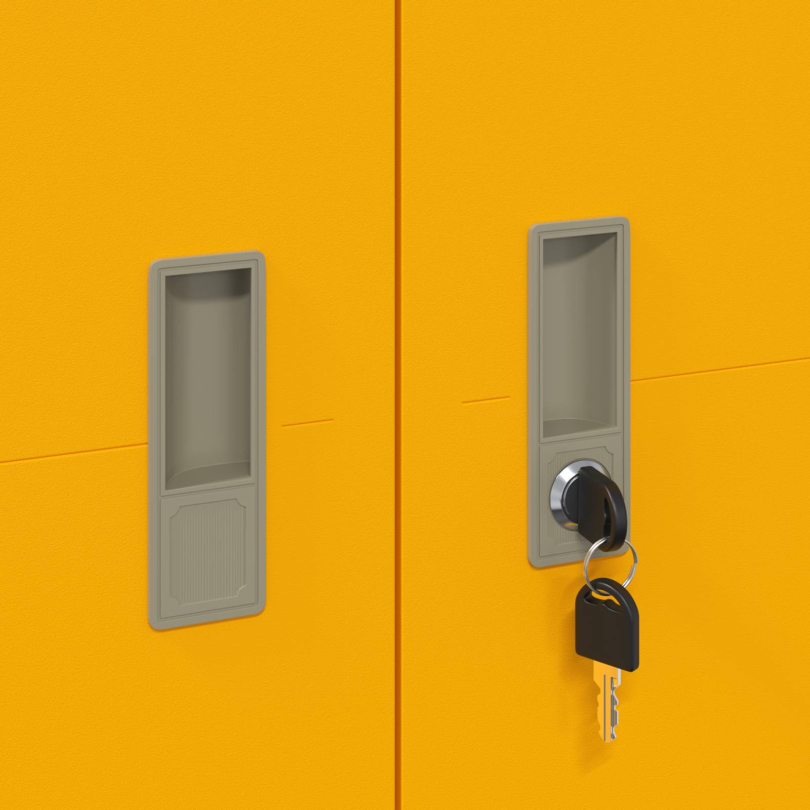 Armadio con archiviazione 2 pcs Giallo senape 60 x 40 x 200 cm 3406205