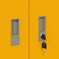 Armadio con archiviazione 2 pcs Giallo senape 60 x 40 x 200 cm 3406205