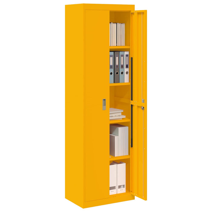 Armadio con archiviazione 2 pcs Giallo senape 60 x 40 x 200 cm 3406205