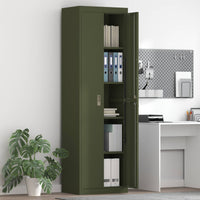 Armadio con archiviazione 2 pcs Verde oliva 60 x 40 x 200 cm 3406206