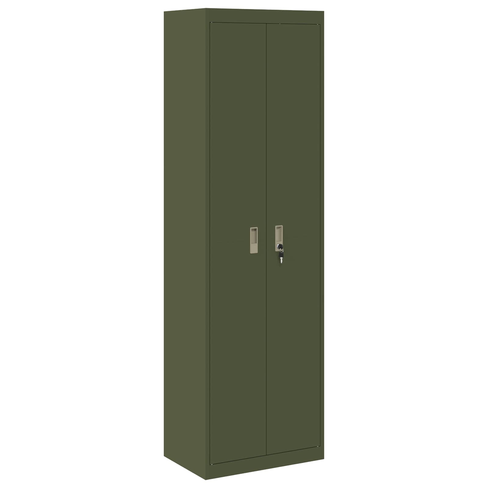 Armadio con archiviazione 2 pcs Verde oliva 60 x 40 x 200 cm 3406206