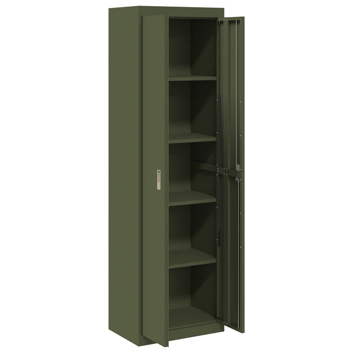 Armadio con archiviazione 2 pcs Verde oliva 60 x 40 x 200 cm 3406206