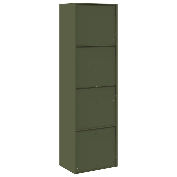Armadio con archiviazione 2 pcs Verde oliva 60 x 40 x 200 cm 3406206