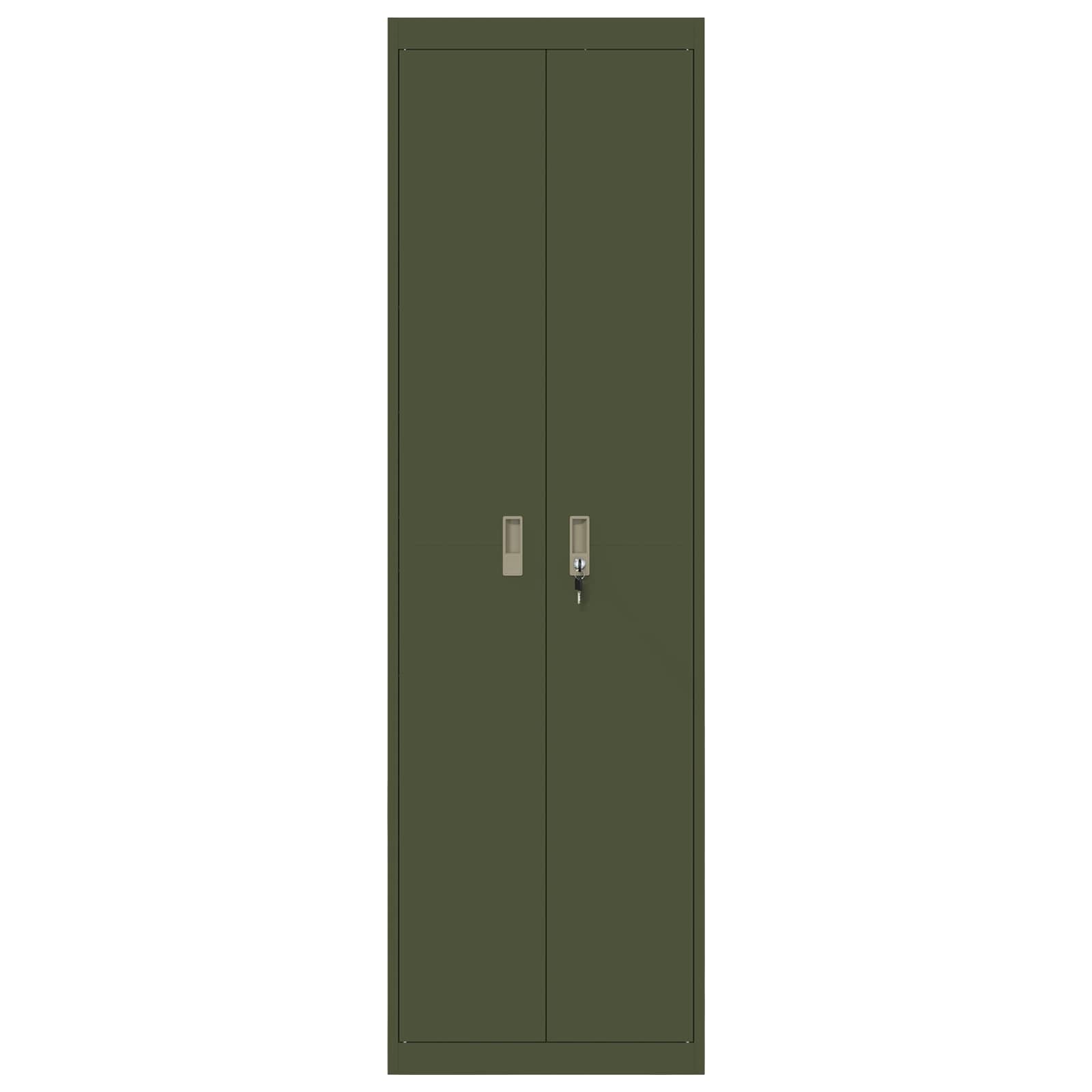 Armadio con archiviazione 2 pcs Verde oliva 60 x 40 x 200 cm 3406206