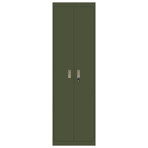 Armadio con archiviazione 2 pcs Verde oliva 60 x 40 x 200 cm 3406206