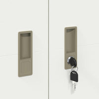 Armadio 2 pcs Bianco 60 x 40 x 200 cm Acciaio laminato a freddo 3406207