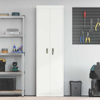 Armadio 2 pcs Bianco 60 x 40 x 200 cm Acciaio laminato a freddo 3406207