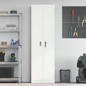 Armadio 2 pcs Bianco 60 x 40 x 200 cm Acciaio laminato a freddo 3406207