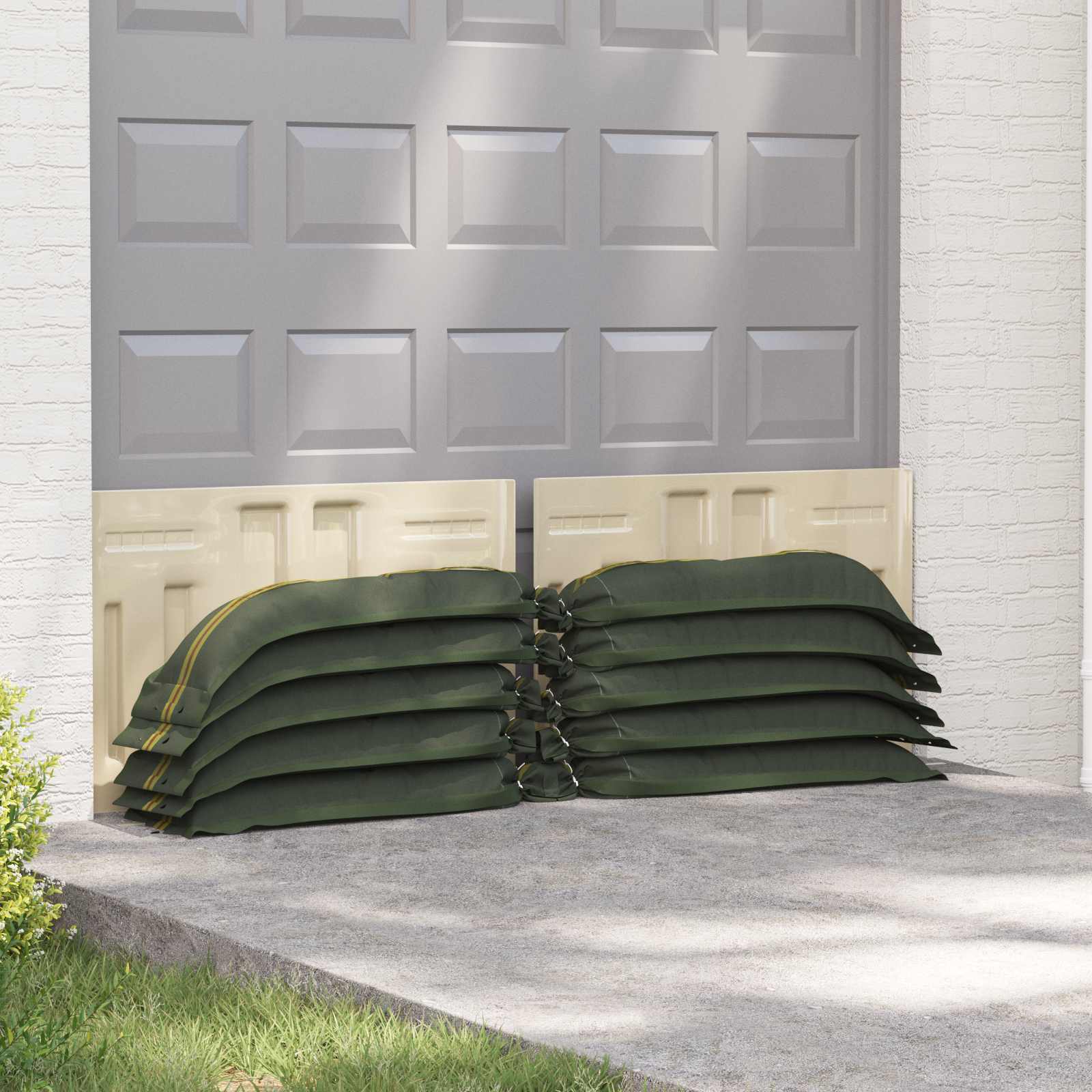 Sacchi di sabbia 50 pcs Verde Scuro 120 x 27 cm HDPE 3406152