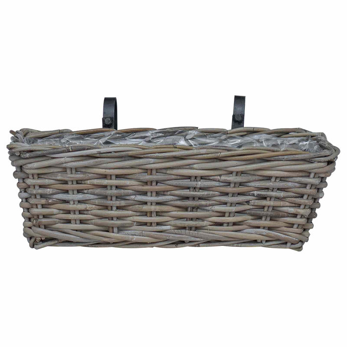 Cestino Appendibile per Piante 2 pcs Grigio 48 x 22 x 15 cm 42020967