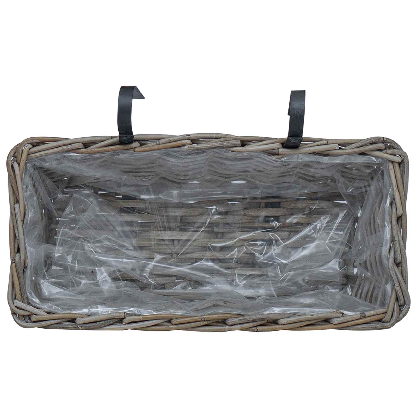 Cestino Appendibile per Piante 2 pcs Grigio 48 x 22 x 15 cm 42020967