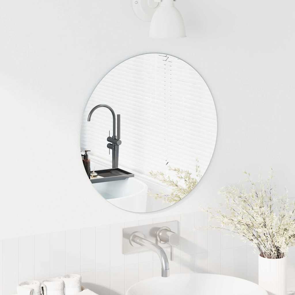 Specchio da parete Ø 50 cm vetro temperato 42023014