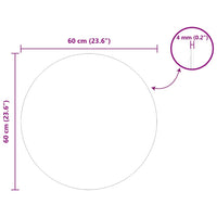 Specchio da parete Ø 60 cm vetro temperato 42023015
