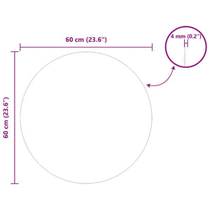 Specchio da parete Ø 60 cm vetro temperato 42023015