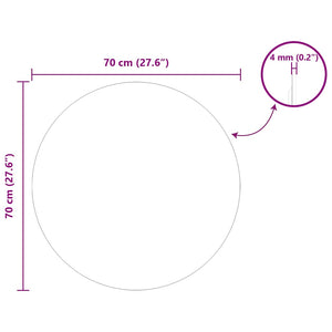 Specchio da parete Rotondo-Specchio a Muro-Specchio Decorativo ? 70 cm vetro temperato