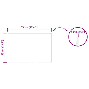 Specchio da parete 70 x 50 cm vetro temperato 42023017
