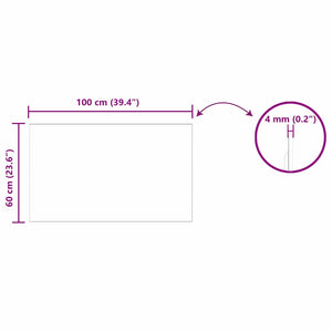 Specchio da parete Rettangolare-Specchio a Muro-Specchio Decorativo 100 x 60 cm vetro temperato