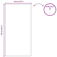 Specchio da parete 50 x 100 cm vetro temperato 42023028