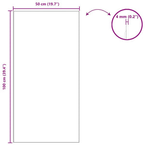 Specchio da parete 50 x 100 cm vetro temperato 42023028