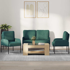 Set divani 3 pcs Verde Scuro 115 x 56 x 80 cm Legno compensato 3406212