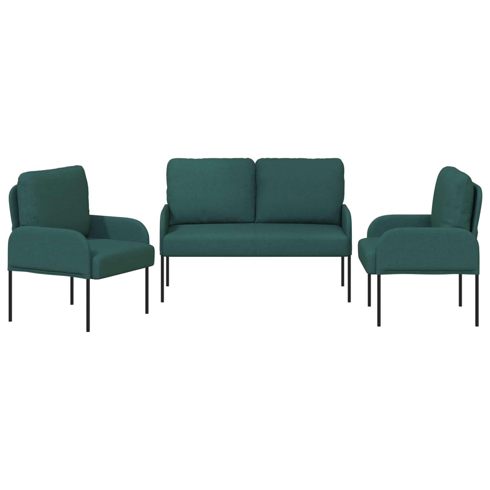 Set divani 3 pcs Verde Scuro 115 x 56 x 80 cm Legno compensato 3406212