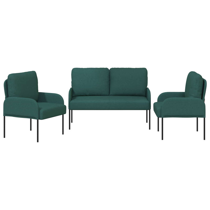 Set divani 3 pcs Verde Scuro 115 x 56 x 80 cm Legno compensato 3406212