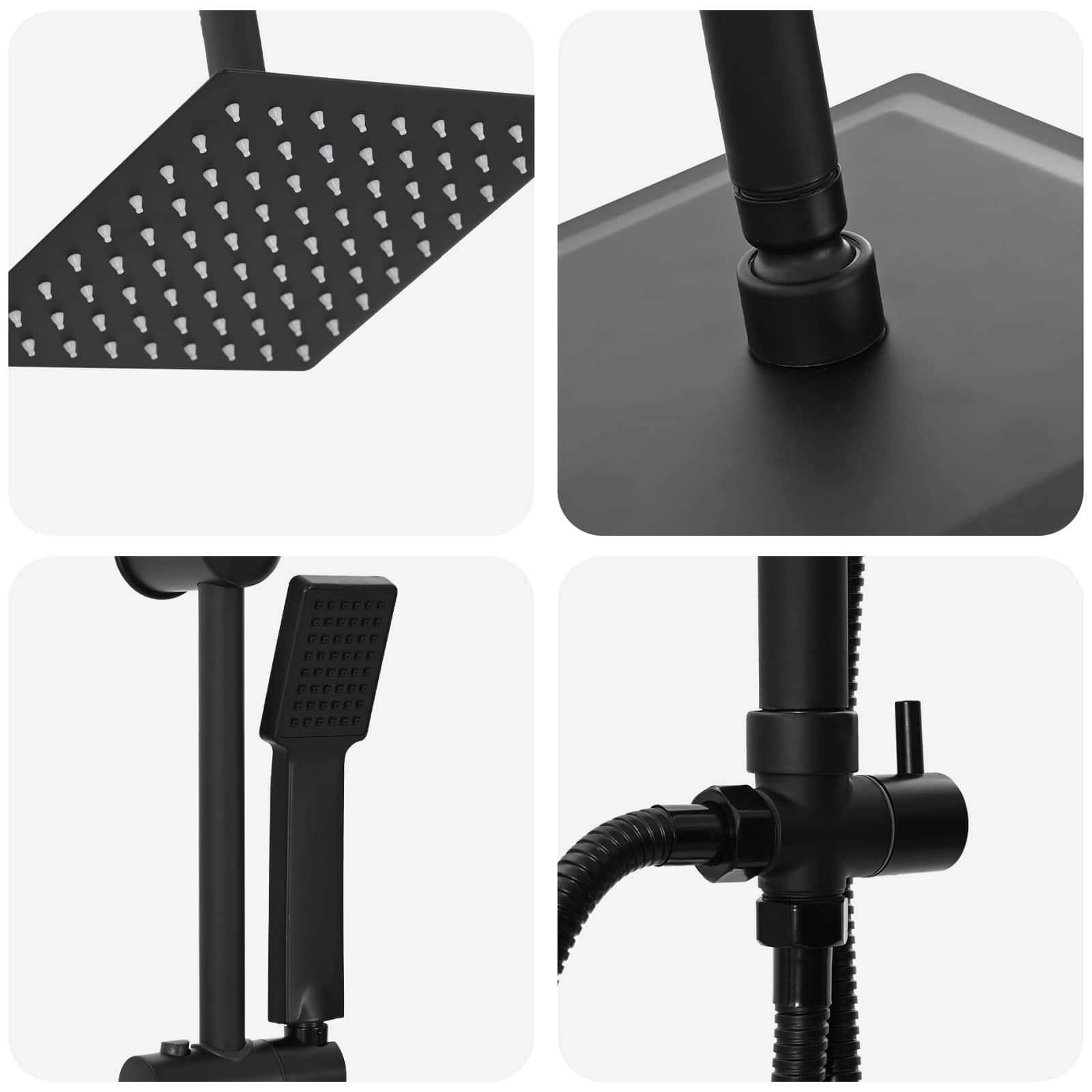 Sistema Doccia Nero 45 x 20 x 96 cm Ottone, Sus201 e ABS 42023405