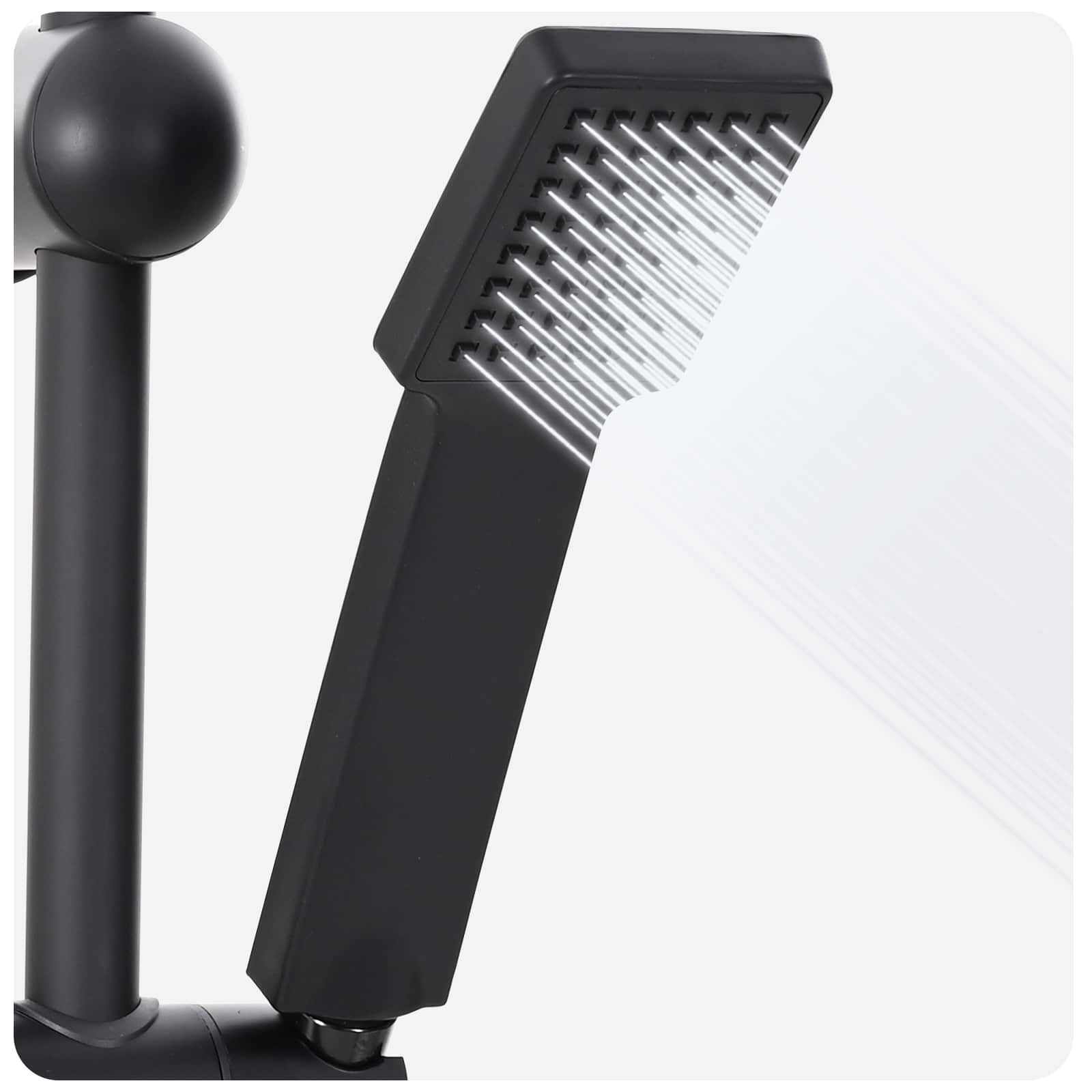 Sistema Doccia Nero 45 x 20 x 96 cm Ottone, Sus201 e ABS 42023405