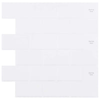 Piastrella subway 10 pcs Bianco 30,5 x 30,5 cm 42021215