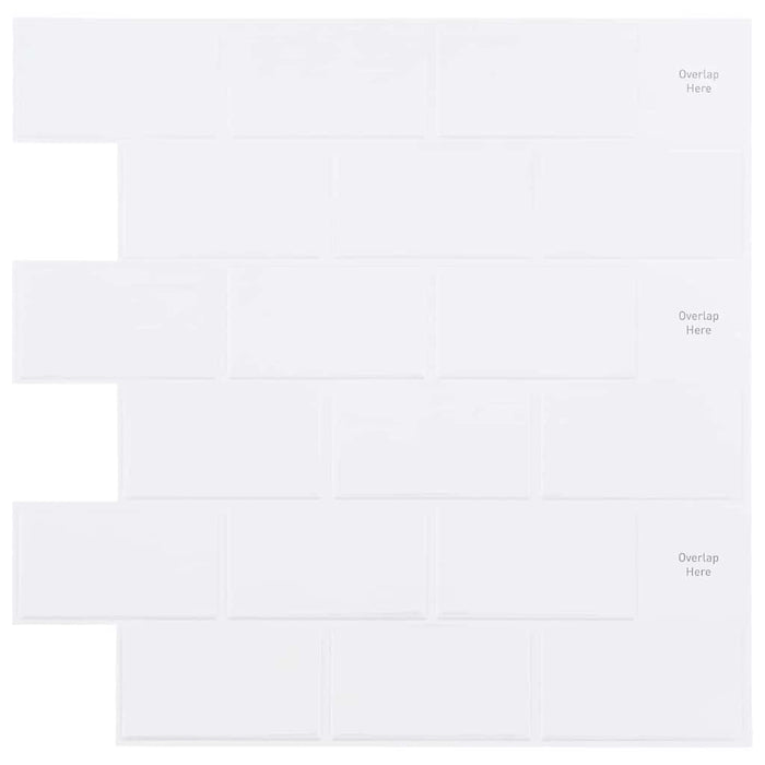 Piastrella subway 10 pcs Bianco 30,5 x 30,5 cm 42021215