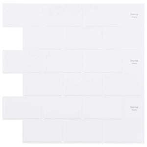 Piastrella subway 50 pcs Bianco 30,5 x 30,5 cm 42021217