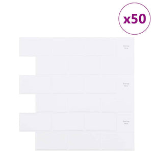 Piastrella subway 50 pcs Bianco 30,5 x 30,5 cm 42021217