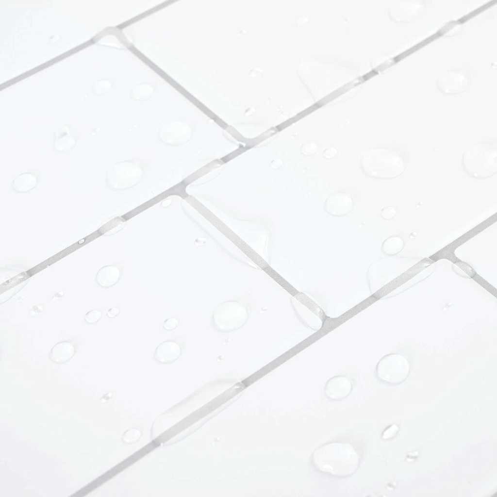 Adesivi Decorativi 10 pcs Bianco e Grigio 29,4 x 21,4 x 0,8 cm 42021227